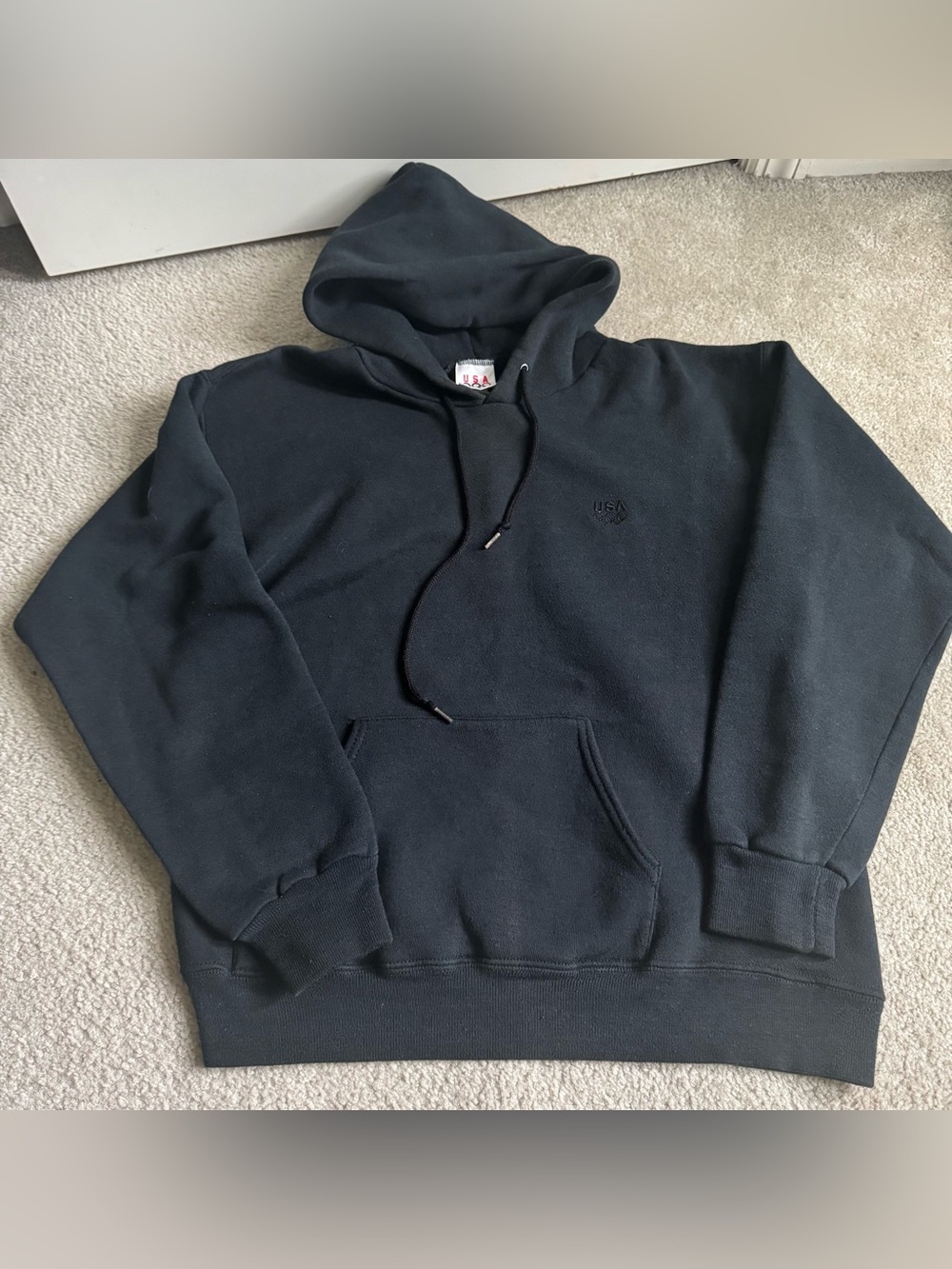 Vintage 90s Team USA Olympics Hoodie Black JC Penney Sweatshirt USA